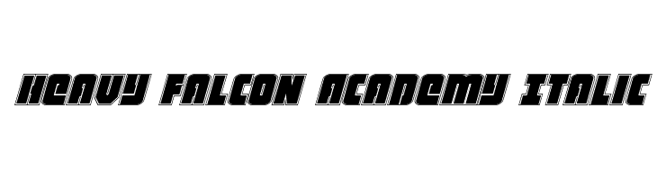 Heavy Falcon Academy Italic  font caratteri gratis