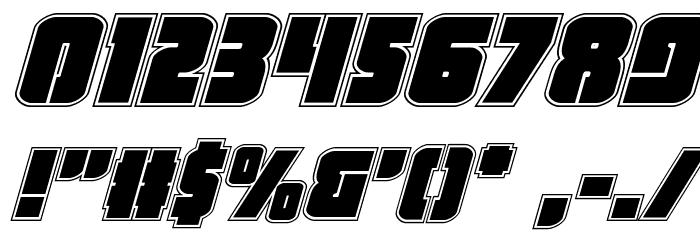 Heavy Falcon Academy Italic Font OTHER CHARS