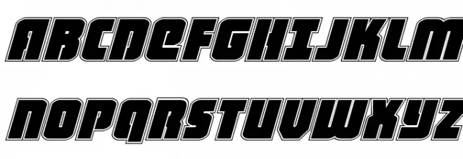 Heavy Falcon Academy Italic Шрифта ВЕРХНИЙ