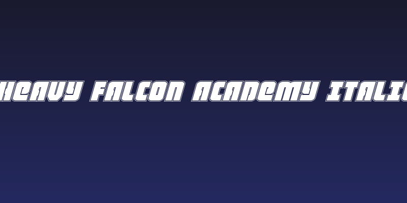 Heavy Falcon Academy Italic Social Header