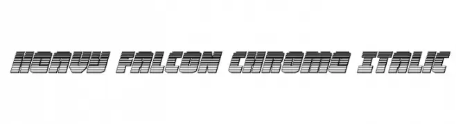 Heavy Falcon Chrome Italic  Descarca Fonturi Gratis
