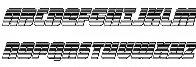 Heavy Falcon Chrome Italic फ़ॉन्ट अपरकेस