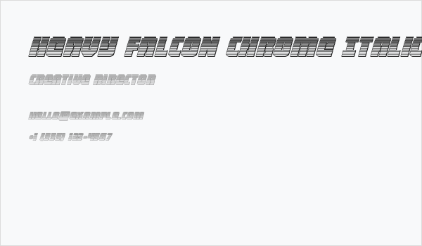 Heavy Falcon Chrome Italic Business Card