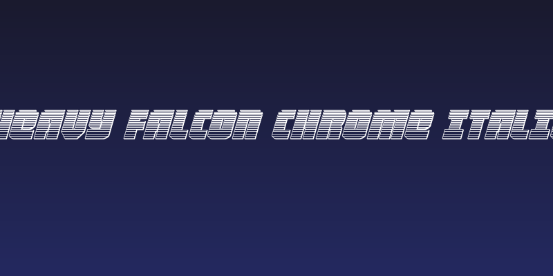 Heavy Falcon Chrome Italic Social Header