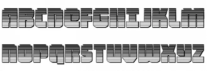 Heavy Falcon Chrome Schriftart Groß