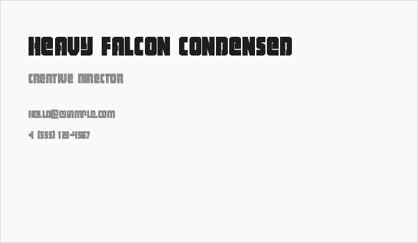 Heavy Falcon Condensed Business Card