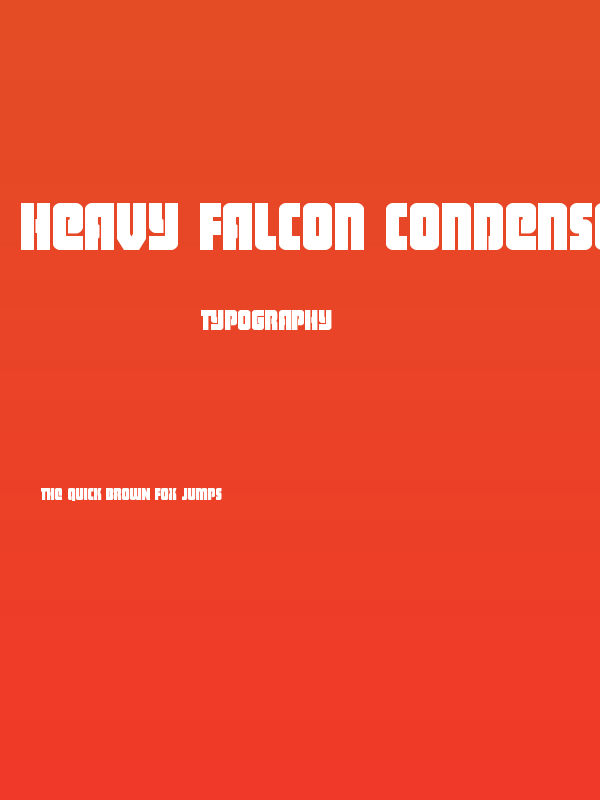 Heavy Falcon Condensed Poster