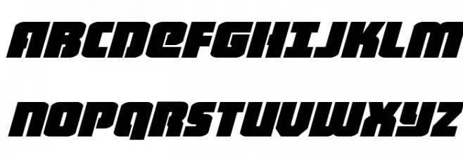 Heavy Falcon Expanded Italic Schriftart Groß