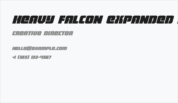 Heavy Falcon Expanded Italic Business Card