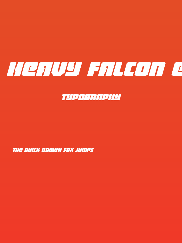 Heavy Falcon Expanded Italic Poster