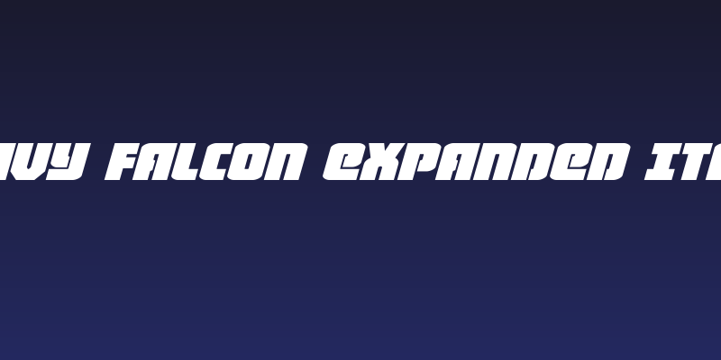Heavy Falcon Expanded Italic Social Header