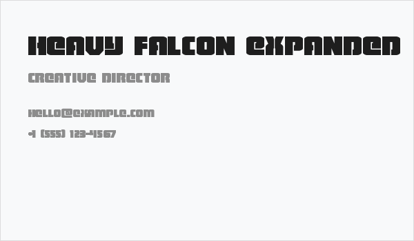 Heavy Falcon Expanded Business Card