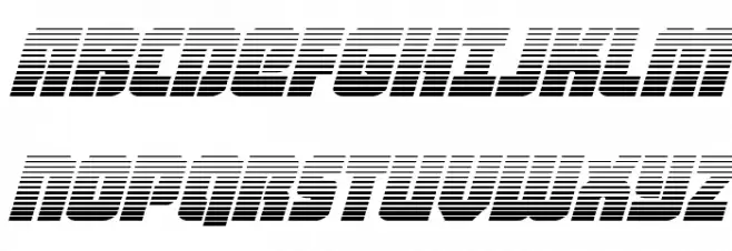 Heavy Falcon Gradient Italic Schriftart Groß