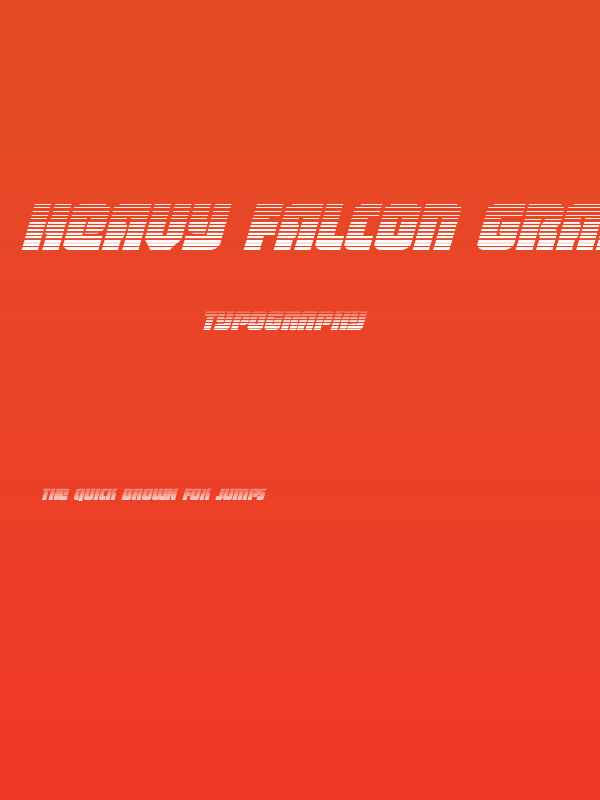 Heavy Falcon Gradient Italic Poster