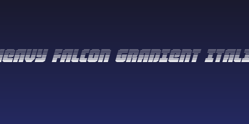 Heavy Falcon Gradient Italic Social Header