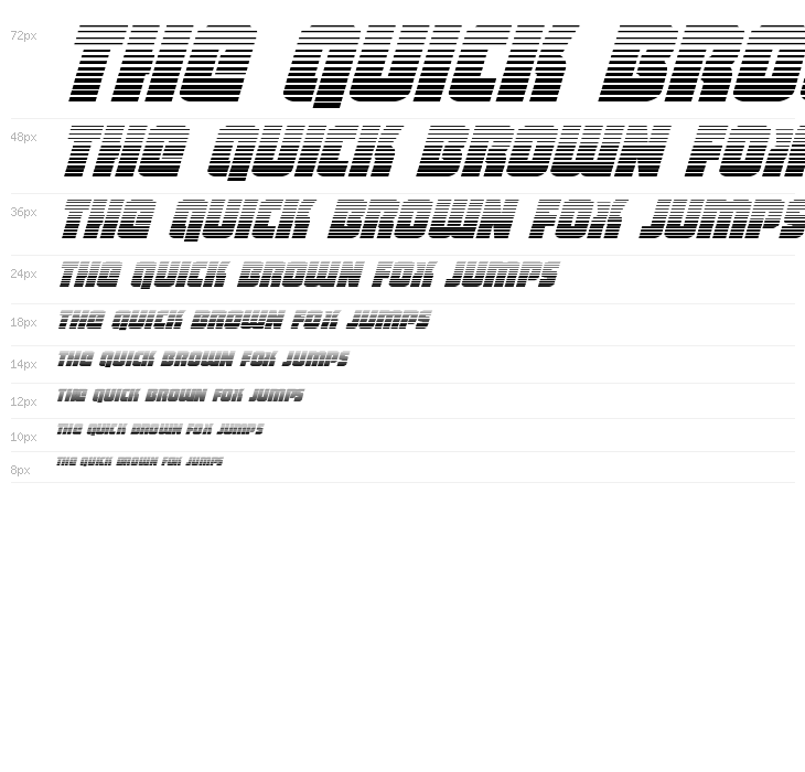 Heavy Falcon Gradient Italic Waterfall
