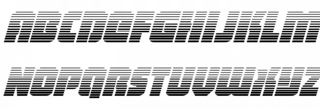 Heavy Falcon Gradient Italic Polices MINUSCULES