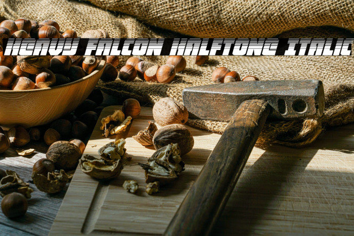 Heavy Falcon Halftone Italic Example 3
