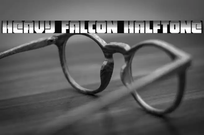 Heavy Falcon Halftone Font examples