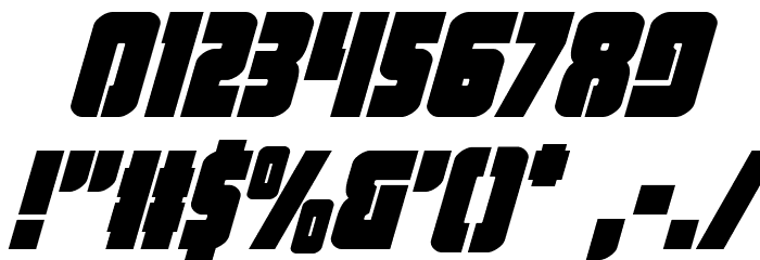 Heavy Falcon Italic Condensed Font OTHER CHARS