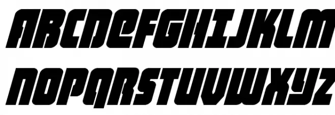 Heavy Falcon Italic Condensed Schriftart Groß