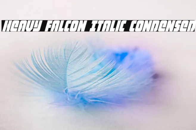 Heavy Falcon Italic Condensed Example 1
