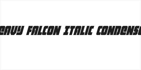 Heavy Falcon Italic Condensed Logo