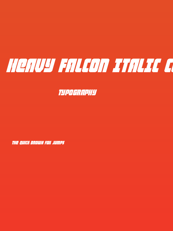 Heavy Falcon Italic Condensed Poster
