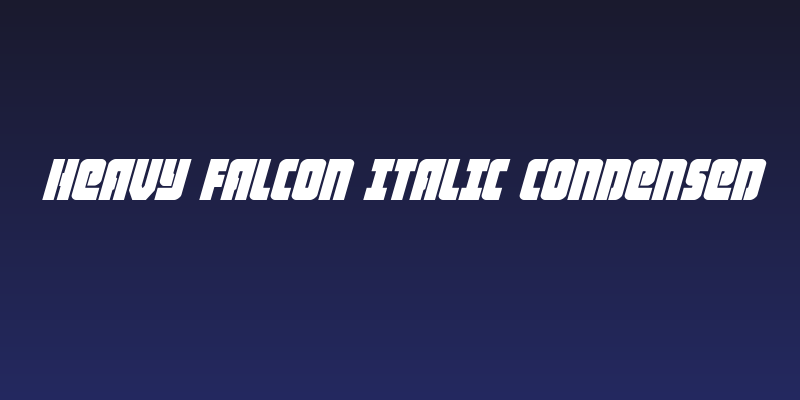 Heavy Falcon Italic Condensed Social Header