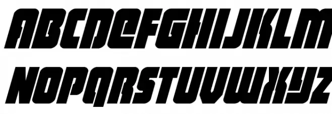 Heavy Falcon Italic Condensed 字体 小写