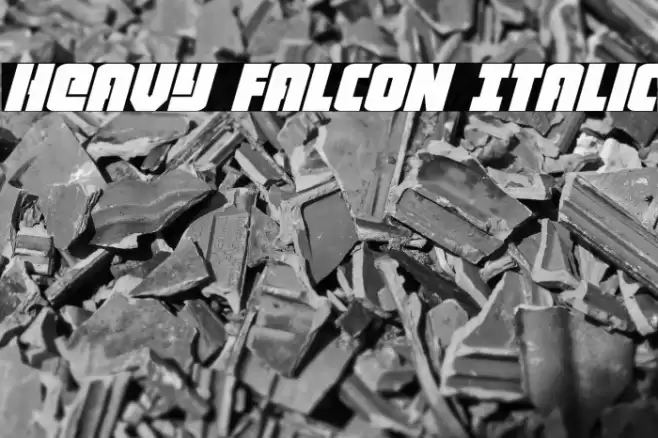 Heavy Falcon Italic Font examples