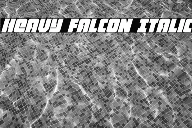 Heavy Falcon Italic Font examples