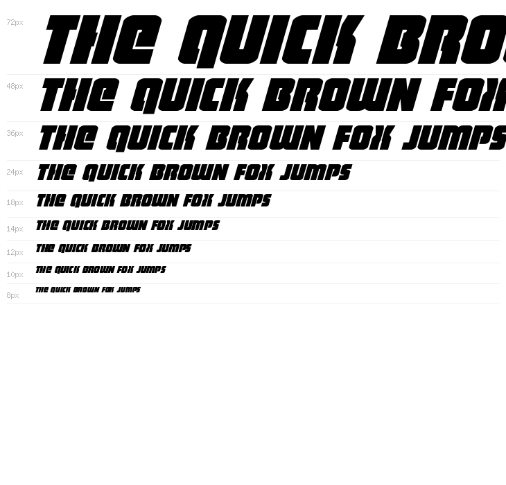 Heavy Falcon Italic Waterfall