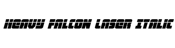 Heavy Falcon Laser Italic  Скачать бесплатные шрифты