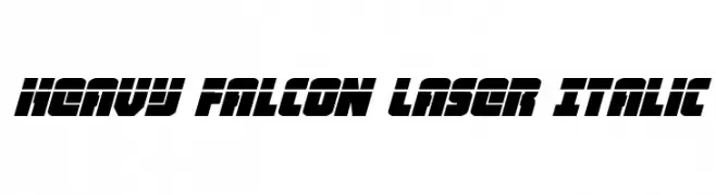 Heavy Falcon Laser Italic  フリーフォントのダウンロード