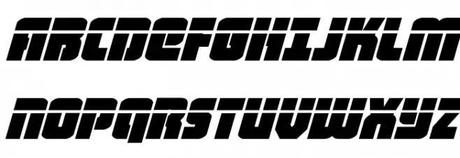 Heavy Falcon Laser Italic 字体 大写