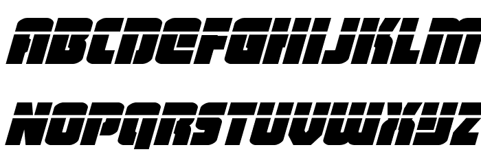 Heavy Falcon Laser Italic Font LOWERCASE
