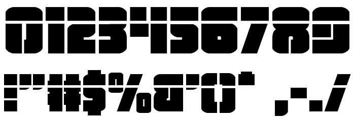 Heavy Falcon Laser Font OTHER CHARS