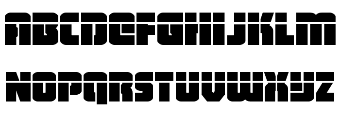 Heavy Falcon Laser Font LOWERCASE