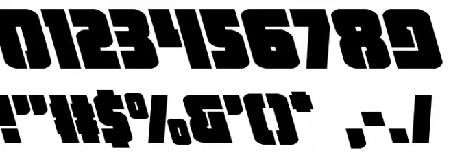 Heavy Falcon Leftalic Font OTHER CHARS