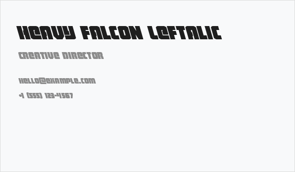 Heavy Falcon Leftalic Business Card