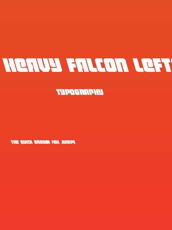 Heavy Falcon Leftalic Poster