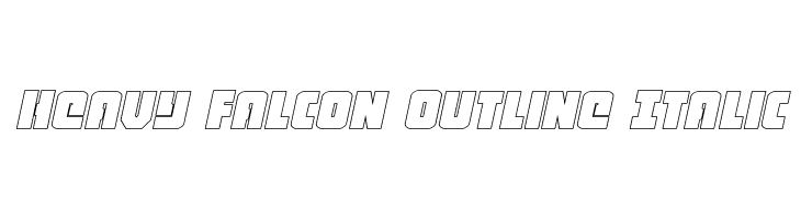 Heavy Falcon Outline Italic  Frei Schriftart Herunterladen