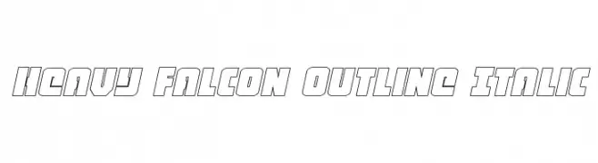 Heavy Falcon Outline Italic  フリーフォントのダウンロード