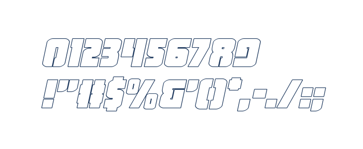 Heavy Falcon Outline Italic Other Characters