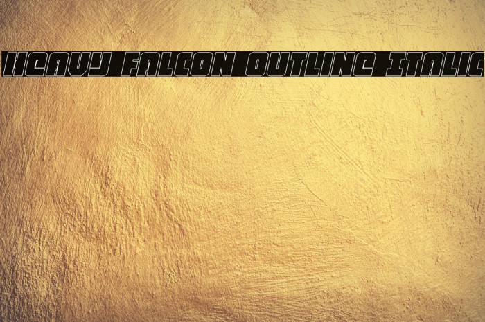 Heavy Falcon Outline Italic Example 1