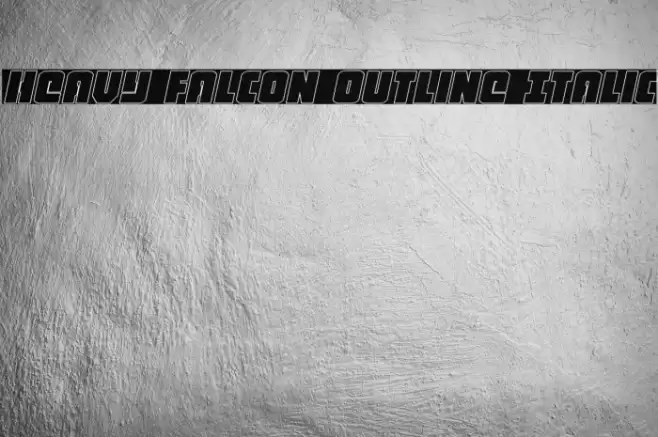 Heavy Falcon Outline Italic Font examples