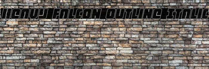Heavy Falcon Outline Italic Example 2
