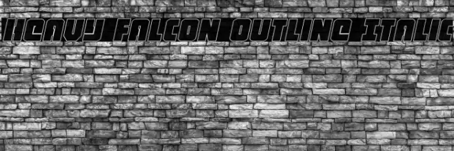 Heavy Falcon Outline Italic Font examples