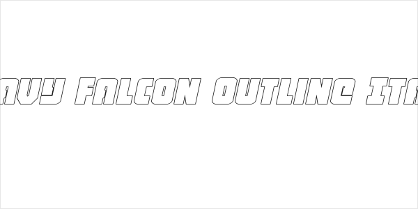 Heavy Falcon Outline Italic Logo